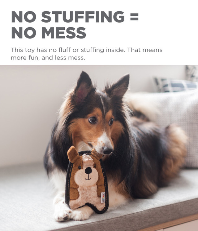 Outward Hound Durablez Mini plush toy, Dura-Tuff, doppelte Nähte, ohne Füllung, 17cm (puppy) – Bild 6