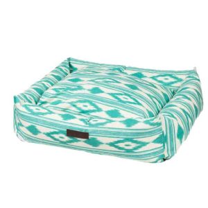 türis/weiß, wasserdichtes, Outdoorbett „Ikat Mallorca“, 40x50cm, 50x60cm