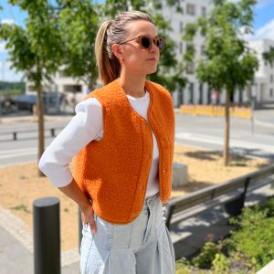 Alwero – Bodywarmer „TYB“ ADULT, Biowolle, MANDARIN, ultra light LIMITED EDITION