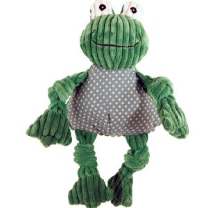 HuggleHounds Fergie Frog Knottie (Extrem beißfest – Tuffut-Technology), small, large