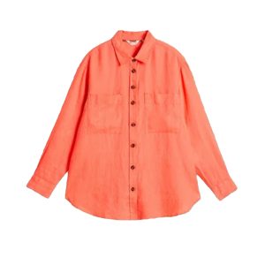 White Stuff – Bluse “LYDIA“, brt orange, Leinen