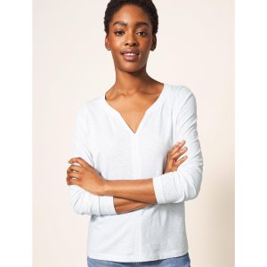 White Stuff – Longsleeve „NELLY“, white, Fairtrade-Baumwolle